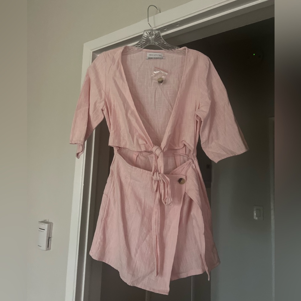 Pink cotton romper